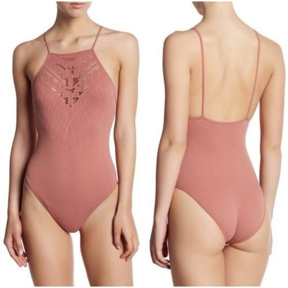 Free People Intimately Women's Solstice Seamless Bodysuit Sz Medium Large Pink